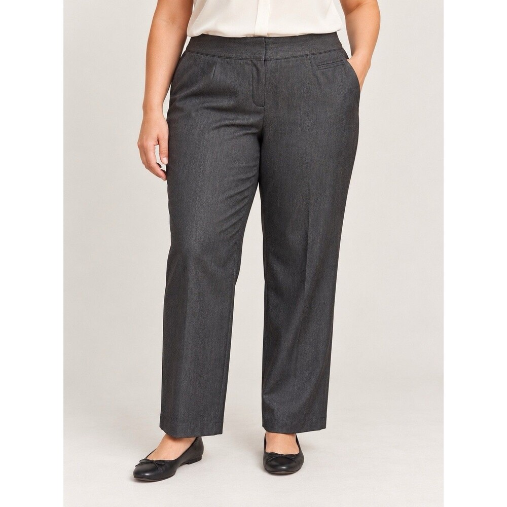 Cato Woman Women’s Black Dress Pants 18WP Flat Front Straight Leg Twill 30"